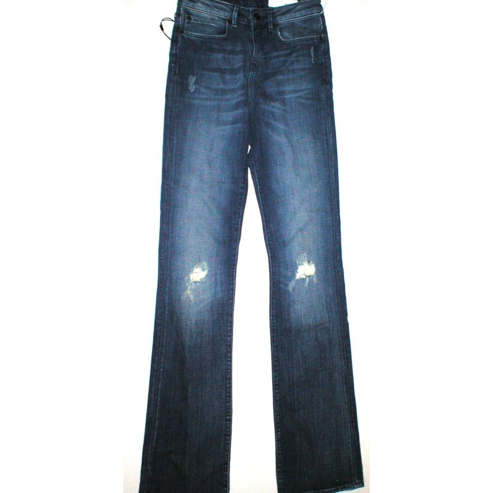 New Womens Designer Sass & Bide Jeans NWT High Rise Flare 24 Distressed Tall